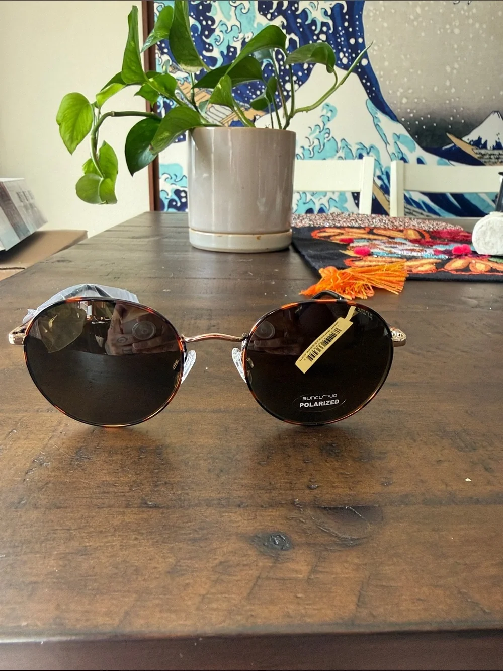 Suncloud Bridge City Metal Tortoise Polarized Sunglasses